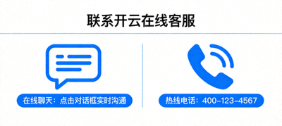 联系开云在线客服方式，包含在线聊天与热线电话图标